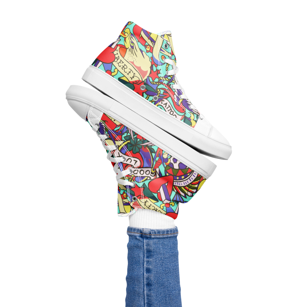 Tattooprint High top canvas shoes. - Bild 3