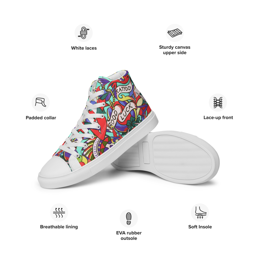 Tattooprint High top canvas shoes. - Bild 2