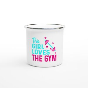 This Girl Loves the Gym - Emaljmugg